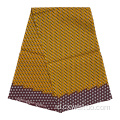 100% Polyester Gold Printed African Fabric